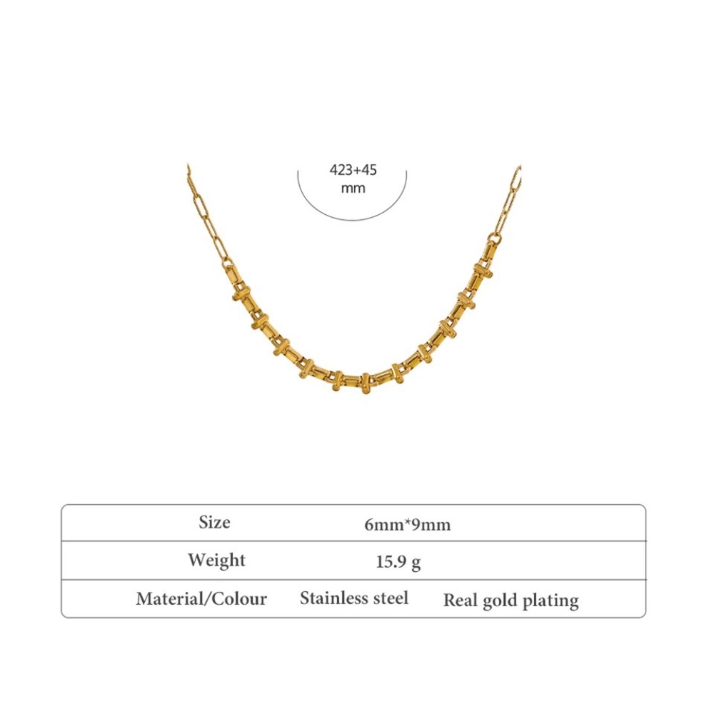 Women Stylish Stainless Steel Short Necklace - Picture 6 of 6